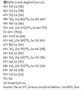 Amigurumi yurt dışı pattern li örgü oyuncak modelleri