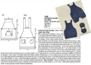 Arkası iki cepli örgü bebek elbisesi modeli yapılışı anlatımlı