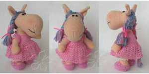 Amigurumi örgü oyuncak şişman at modeli yapılışı anlatımlı