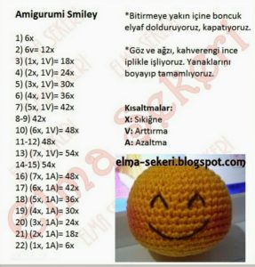 Amigurumi smiley örgü gülen tüz somurtkan ağlayan surat yapılışı anlatımlı