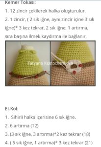 Amigurumi örgü oyuncak köpek modelimizin gövdesi bacakları ve ayakları nasıl yapılır ve nasıl dikilir anlatımlı