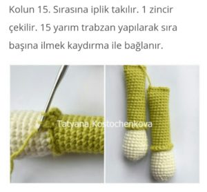 Amigurumi örgü oyuncak modelleri için örgü kumaş ve keçeden elbise modelleri ve dikimi