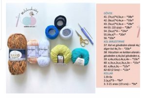 Amigurumi yabancı pattern kısaltmaların türkçe anlamları