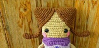 Kare başlı amigurumi örgü oyuncak bebeği yapılışı anlatımlı